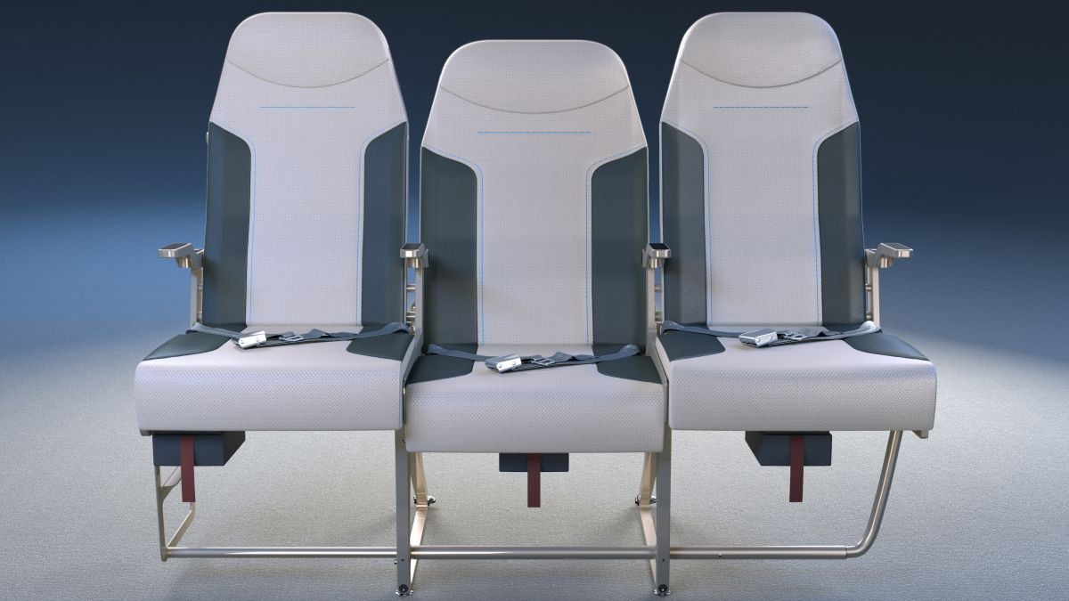 Airplane middle seat design